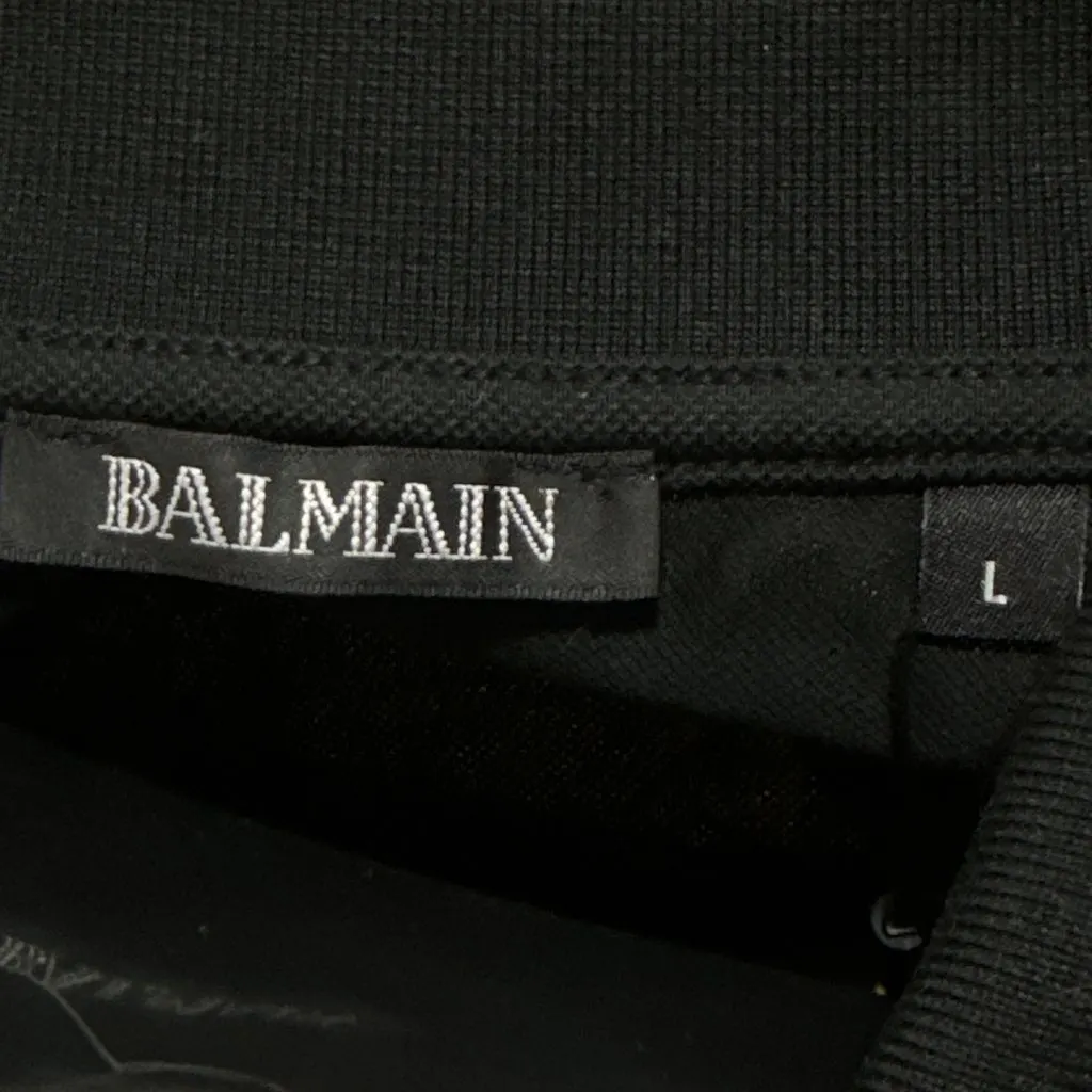 Balmain Brand New Never Worn Black Cotton Never worn, with tag - Inside View