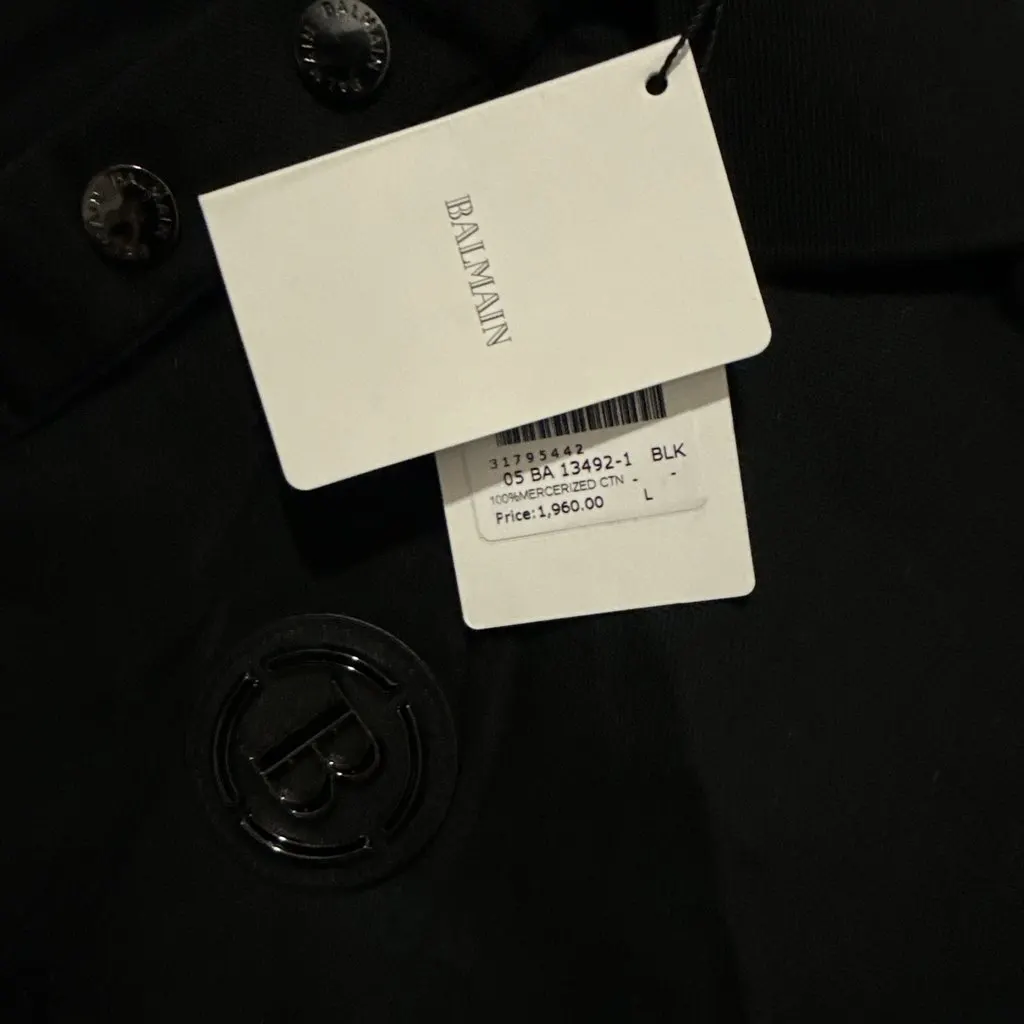 Balmain Brand New Never Worn Black Cotton Never worn, with tag - Box View