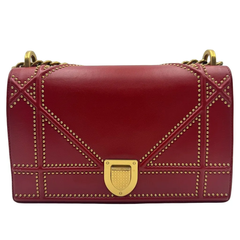 Dior Diorama Red Leather Good - Front View