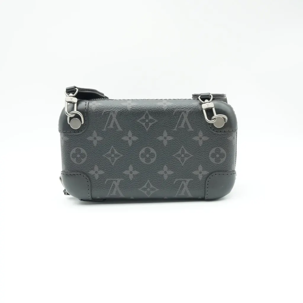 Louis Vuitton Horizon Clutch Monogram Eclipse Black Canvas Fair - Back View