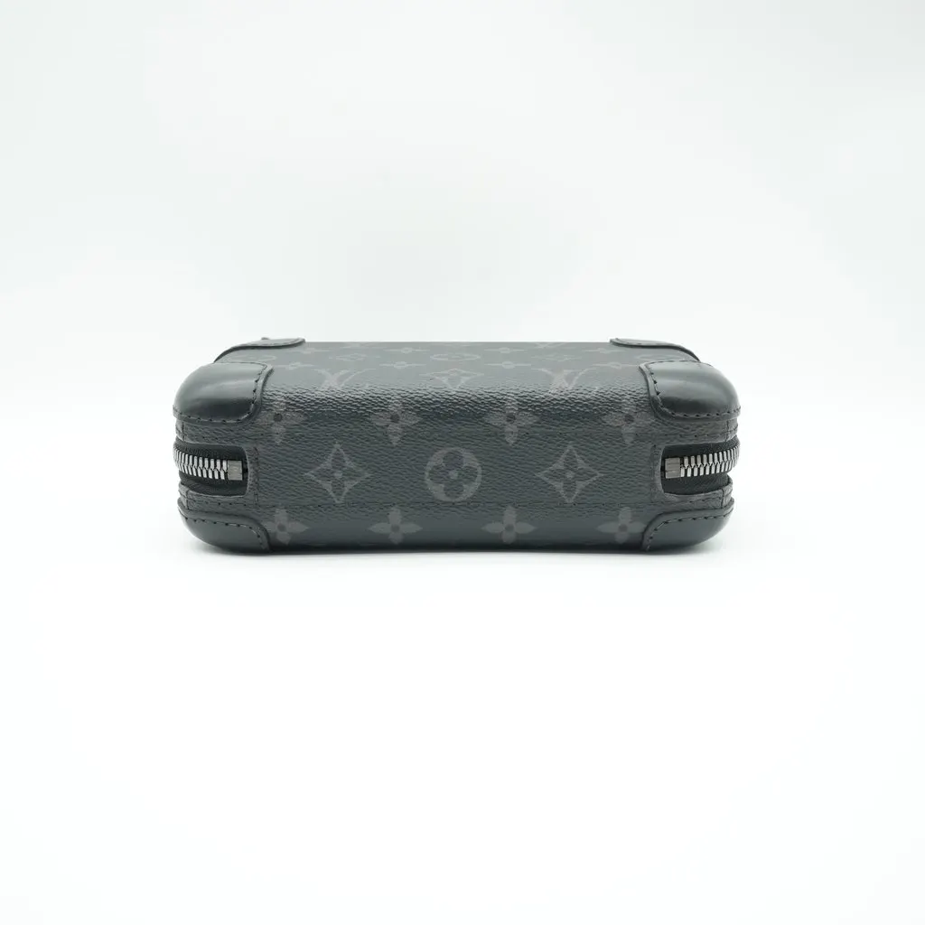 Louis Vuitton Horizon Clutch Monogram Eclipse Black Canvas Fair - Inside View