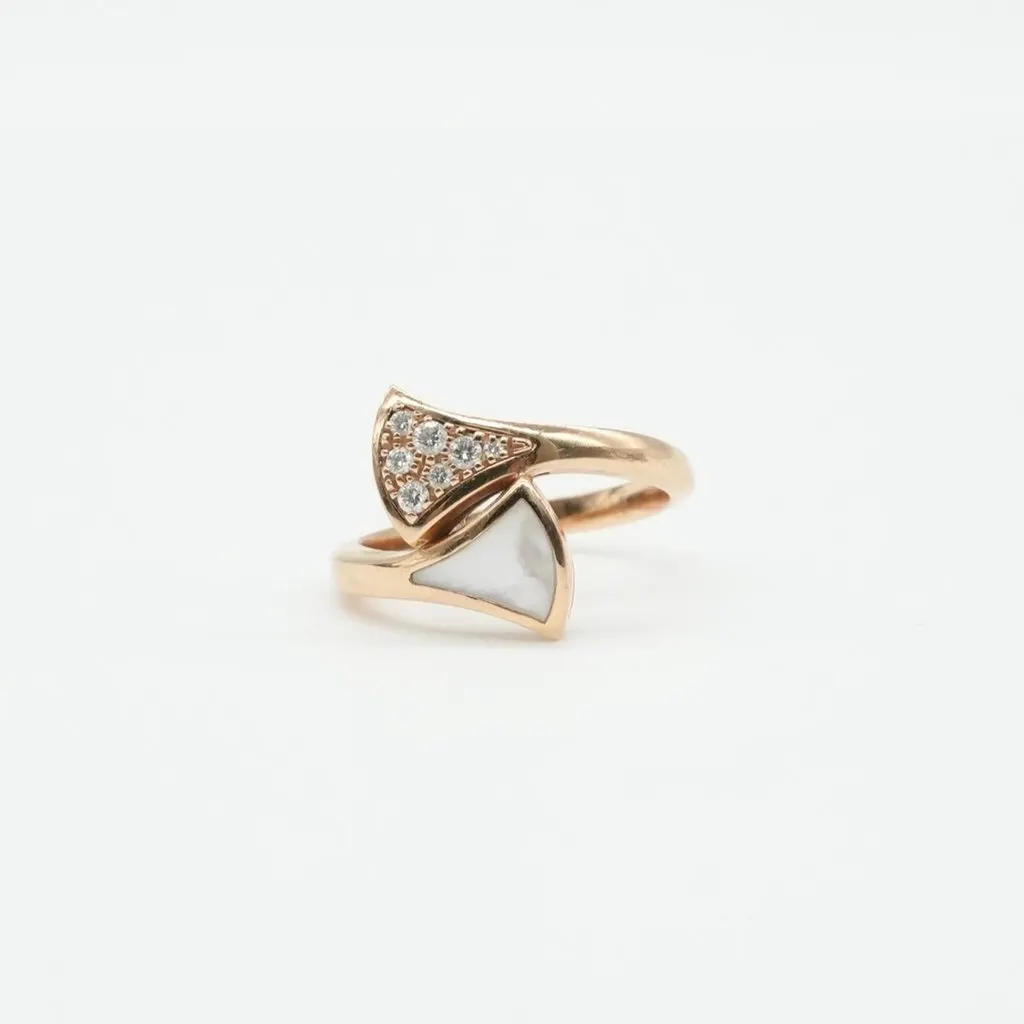 Bvlgari Divas Dreaming Ring, 18K Rose Gold, Diamonds Size 50 3.87g Gold Rose Gold Good - Back View