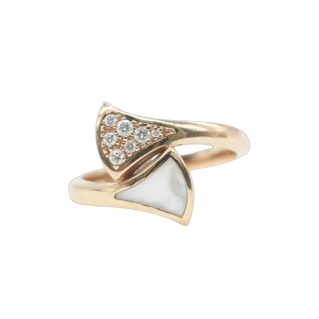 Bvlgari Divas Dreaming Ring, 18K Rose Gold, Diamonds Size 50 3.87g Gold Rose Gold Good - Front View