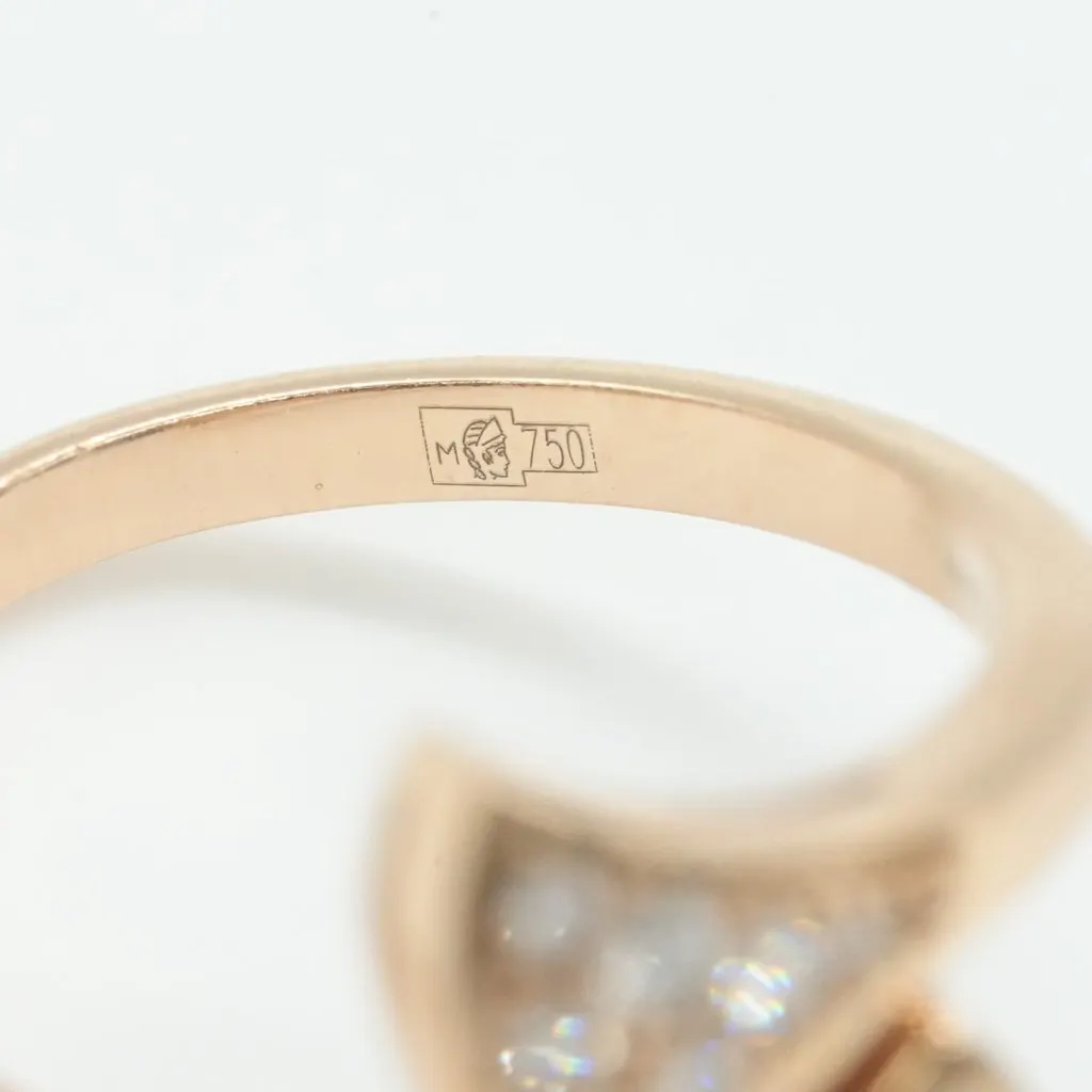 Bvlgari Divas Dreaming Ring, 18K Rose Gold, Diamonds Size 50 3.87g Gold Rose Gold Good - Inside View