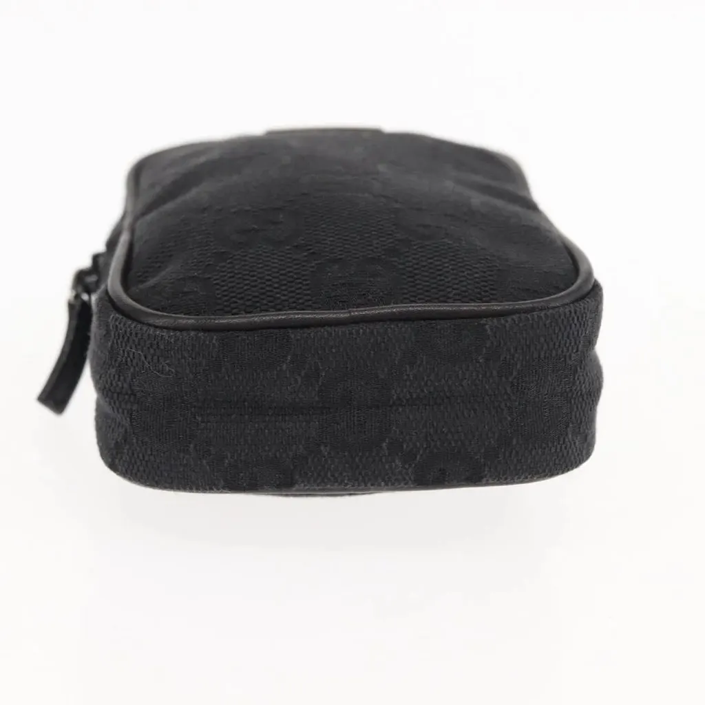 Gucci Canvas Pouch Black Canvas Good - Inside View