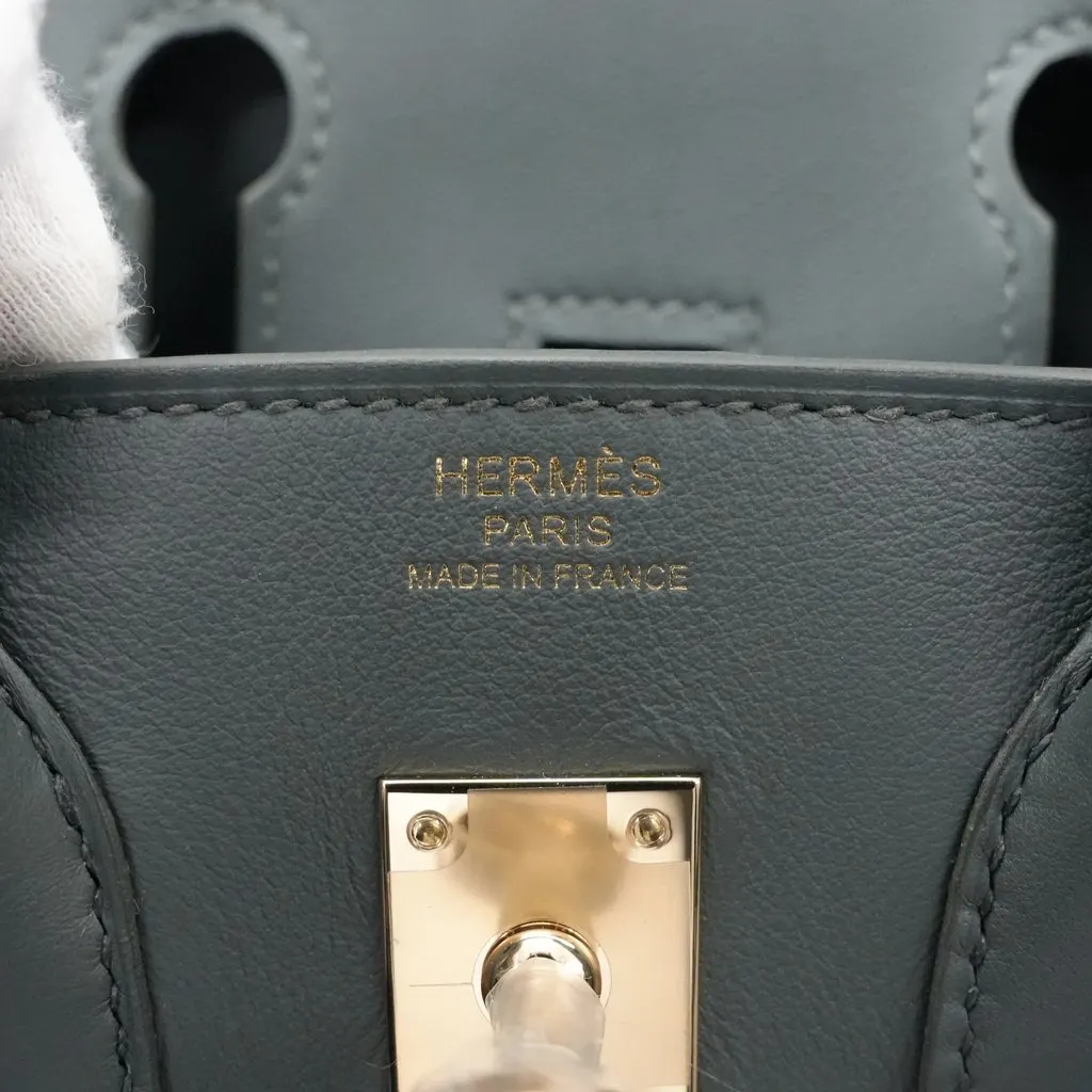 Hermès Birkin 25 Swift G Green Leather Very good - Box View