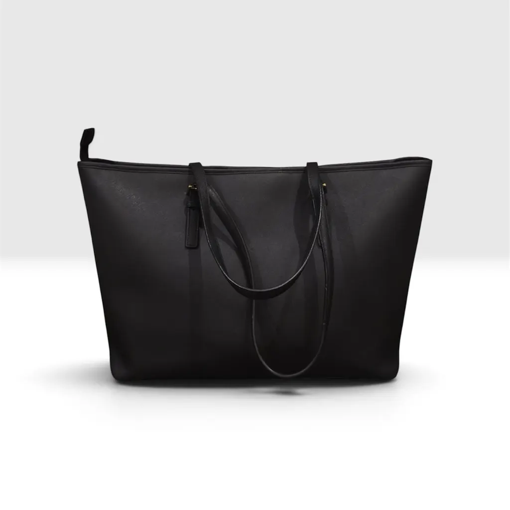 Michael Kors Jet Set Travel Large Black Saffiano Leather Shopper Tote Black Leather Very good - Back View