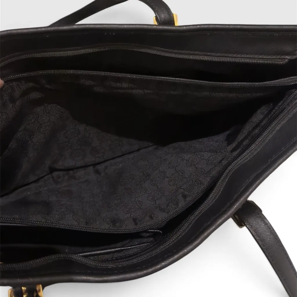 Michael Kors Jet Set Travel Large Black Saffiano Leather Shopper Tote Black Leather Very good - Model View
