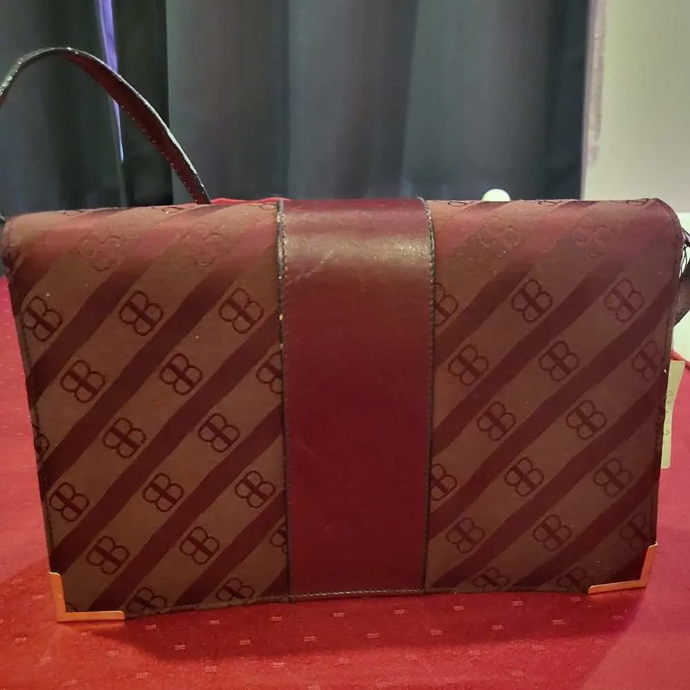 Balenciaga Vintage Bag Burgundy Canvas Gold Fair - Inside View