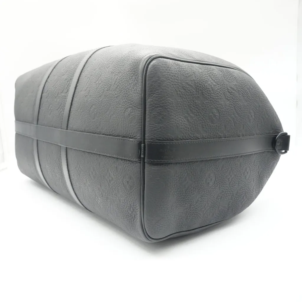 Louis Vuitton Keepall Bandouliere 50 Taurillon Black Leather Fair - Box View