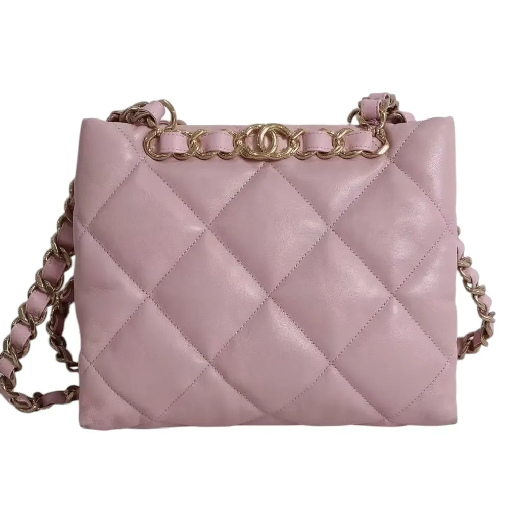 Chanel 19 bag Pink Leather Good - Inside View