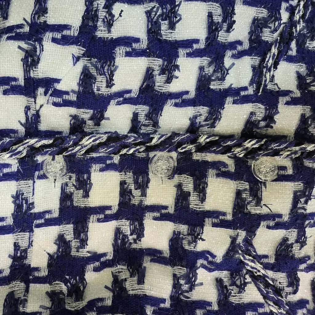 Chanel Chanel Tweed jacket Blue Tweed Very good - Inside View