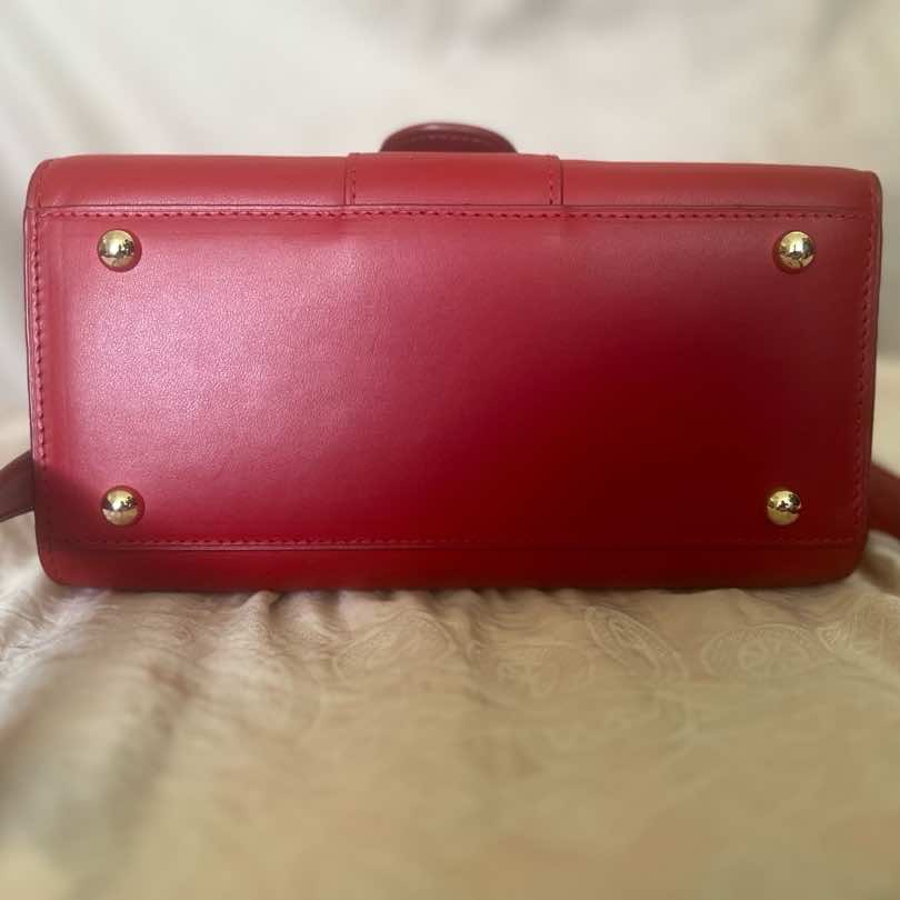 Delvaux Le Brillant Mini Red Leather Gold Very good - Inside View