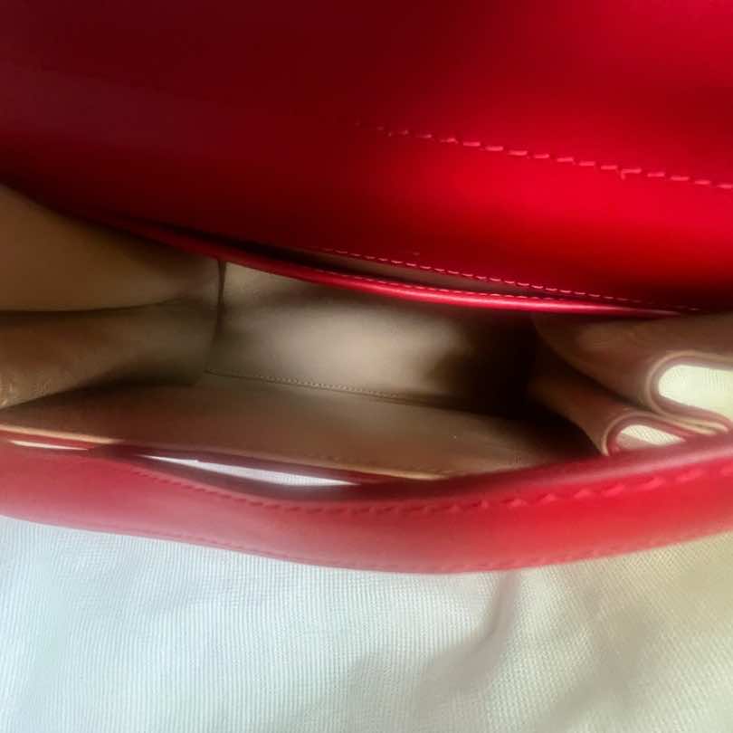Delvaux Le Brillant Mini Red Leather Gold Very good - Model View