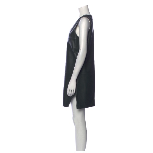 Unsigned / متعددة forest green dress - Back view