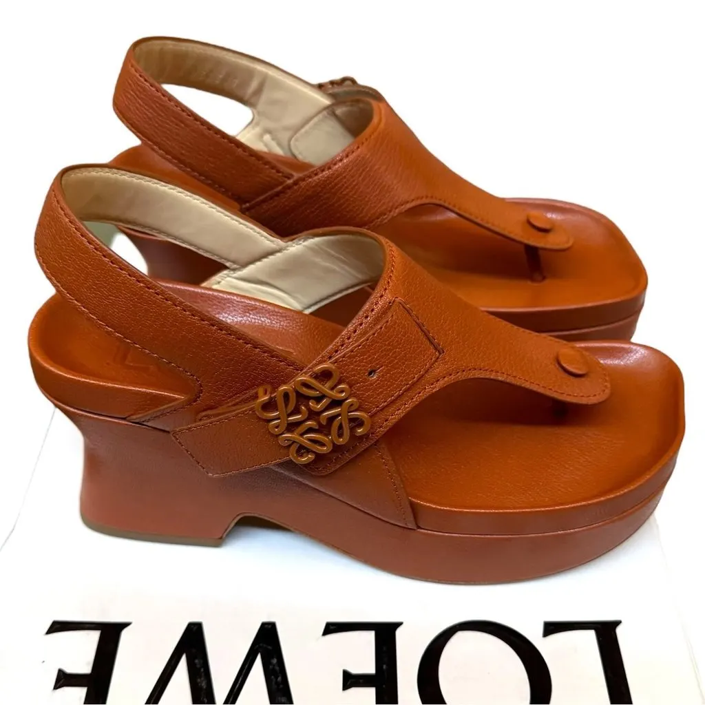 Loewe Loewe Flatform 90mm Brown Leather Never worn, with tag - Box View
