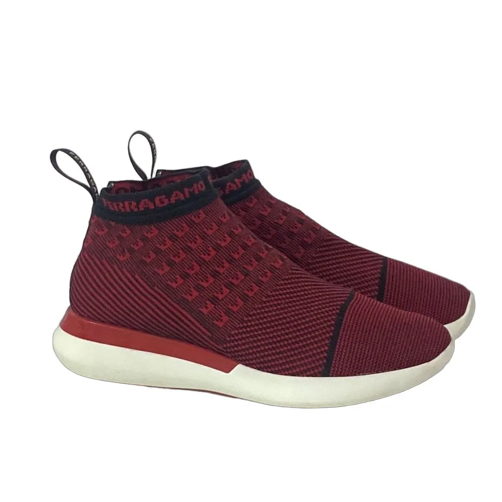 Salvatore Ferragamo Caprera Red Sock Stretch Ankle Sneakers 39 MultiColor Very good - Front View