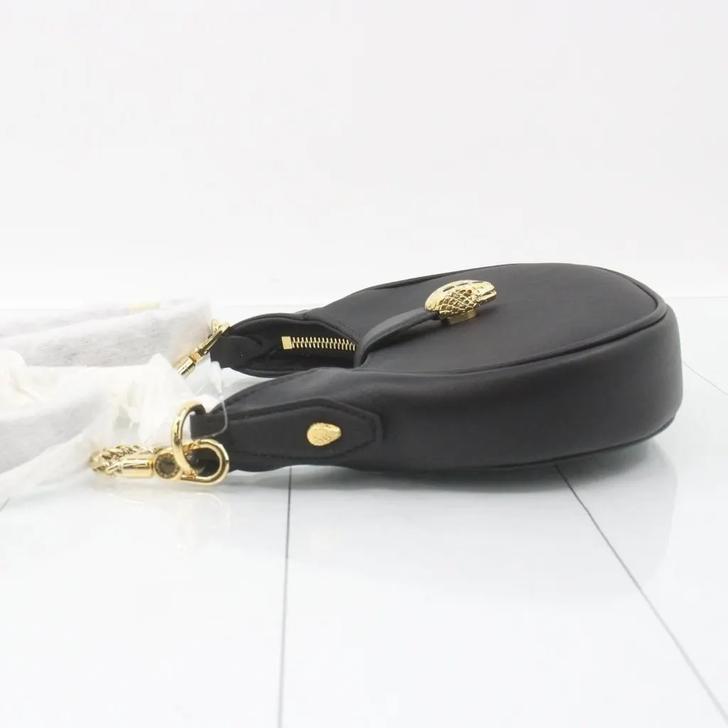 Bvlgari Serpenti Ellipse Leather bag Black Leather Never worn - Inside View