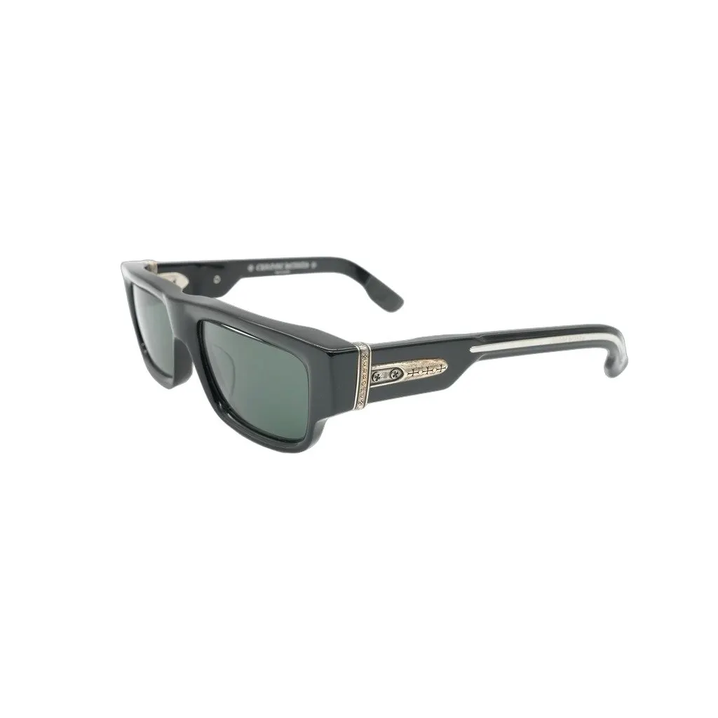 Chrome Hearts GIRTH QUAKE Sunglasses Black Acetate Fair - Front View