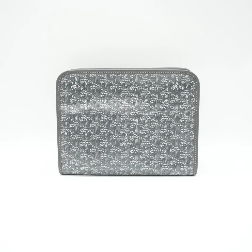 Goyard Jouvence MM Toiletry Bag Grey Canvas Good - Back View