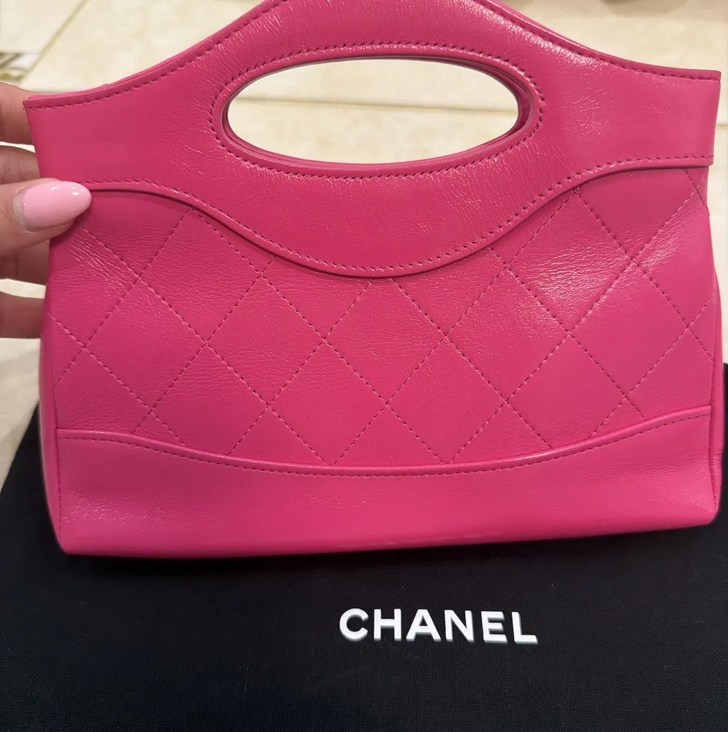 Chanel Mini 31 Shopping Bag Pink Leather Very good - Back View
