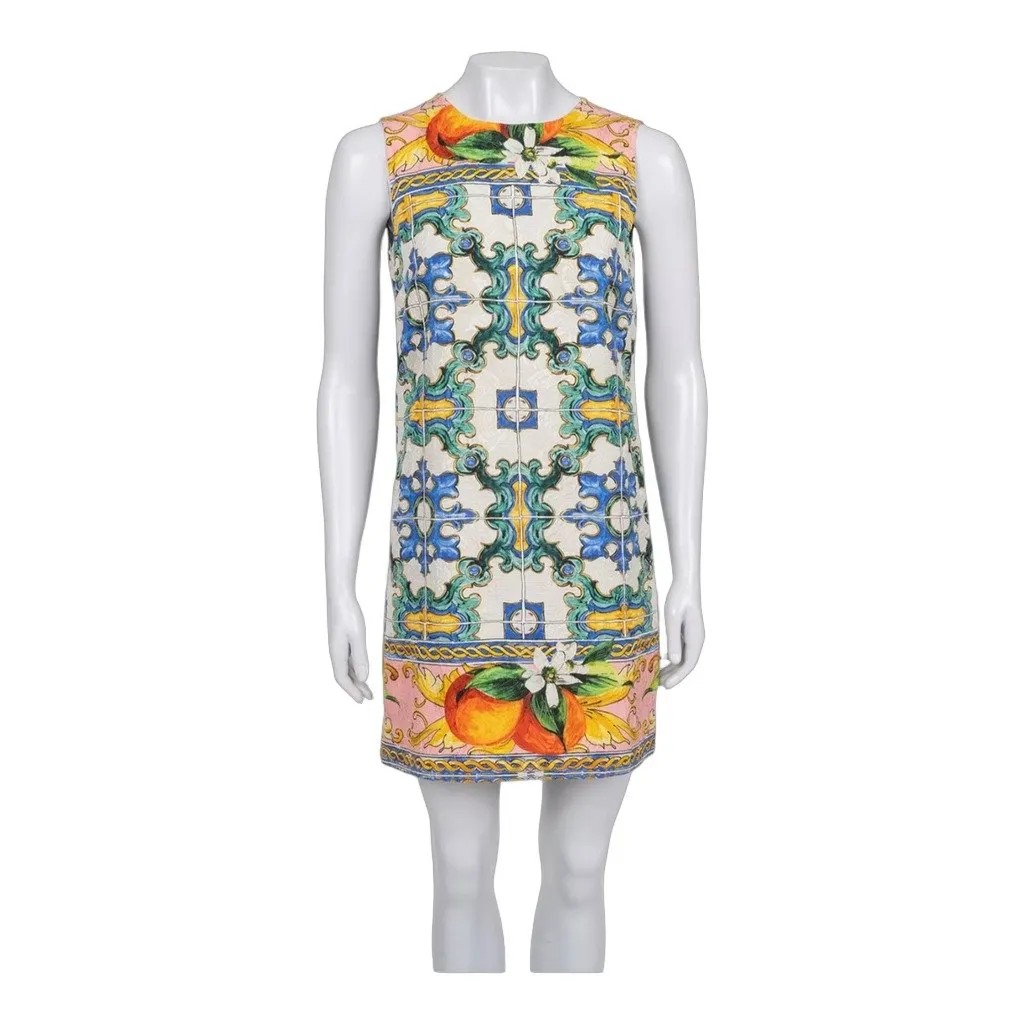 Dolce & Gabbana Dress MultiColor Silk Very good - Front View