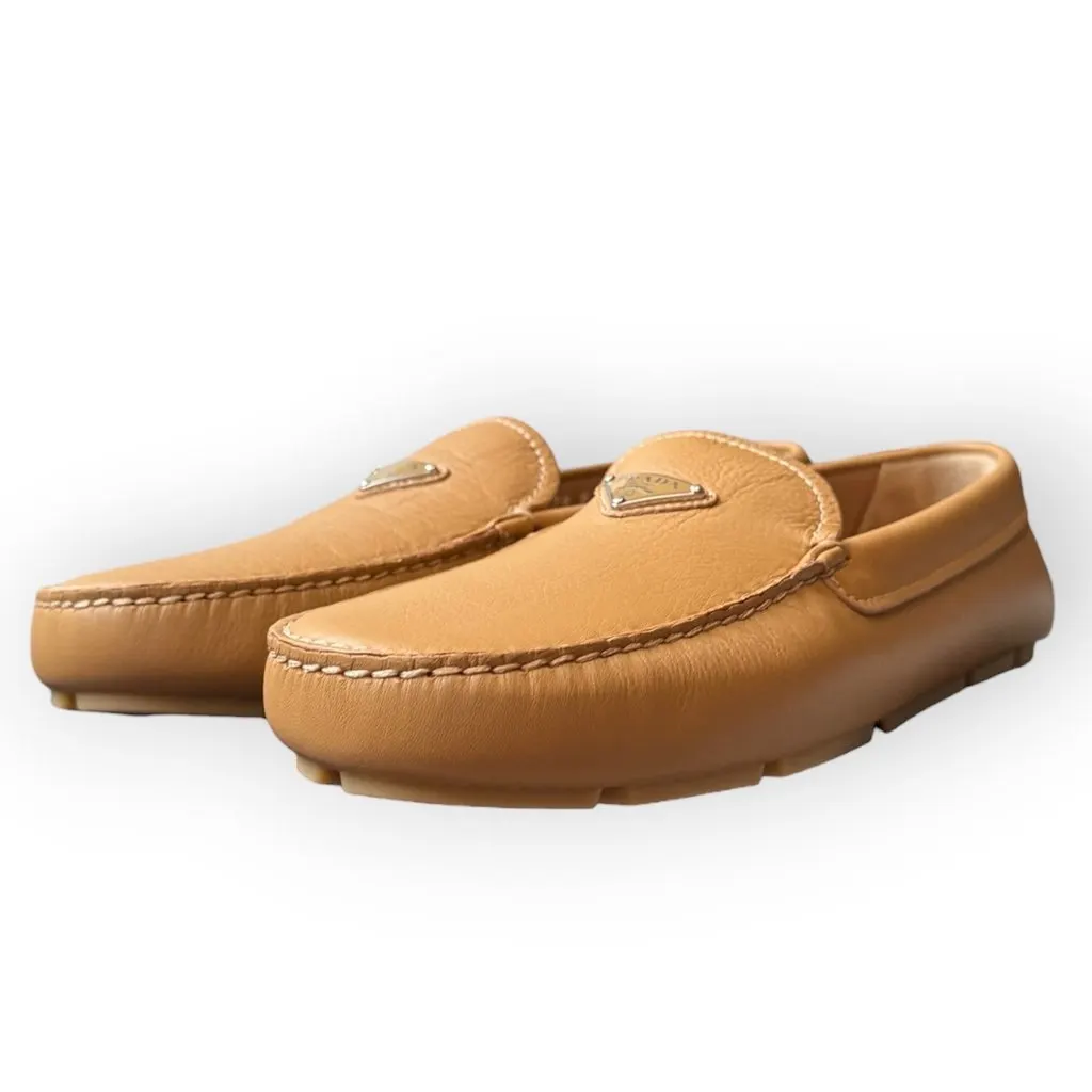 Prada Prada Loafer Shoes Camel Leather Never worn, with tag - Front View