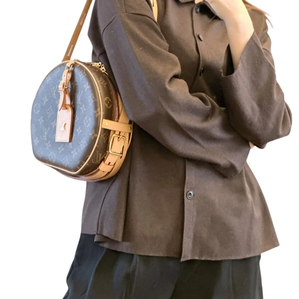 Louis Vuitton Boite Chapeau Souple Brown Leather Good - Back View