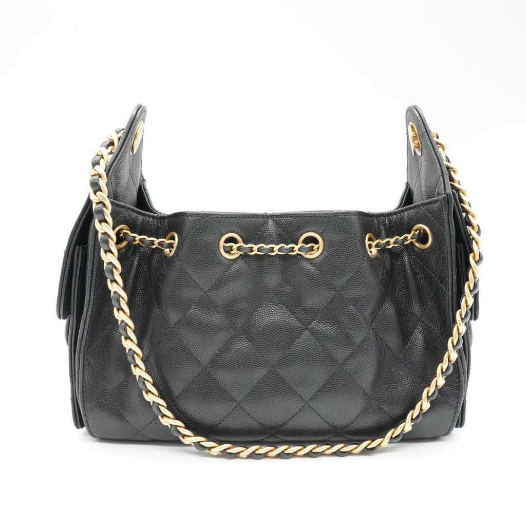 Chanel 25 Mini Handbag Black Grained | Libas Collective