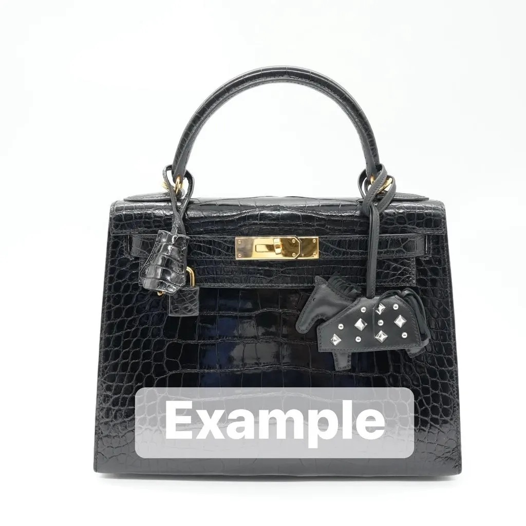 Hermès Rodeo Robeo Rock Charm Noir Stamp K(2025) Black Leather Very good - Model View