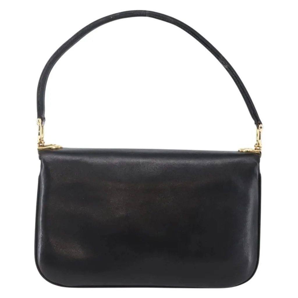 Celine Shoulder bag Black Leather Good - Back View