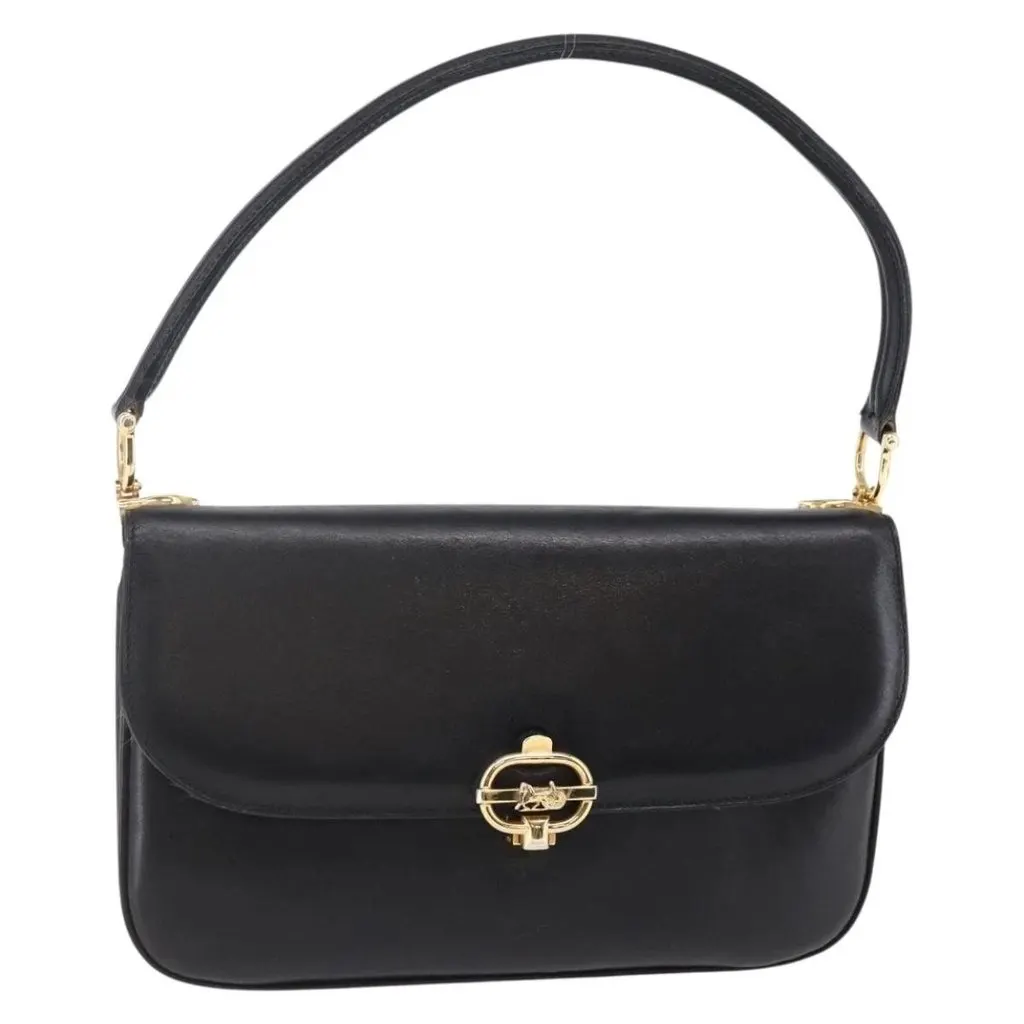 Celine Shoulder bag Black Leather Good - Front View