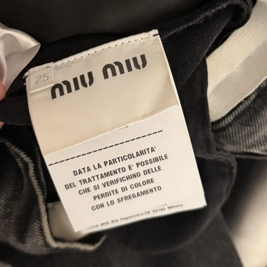 Miu Miu Miu Miu Jeans Size Xs-s Black Denim Very good - Model View