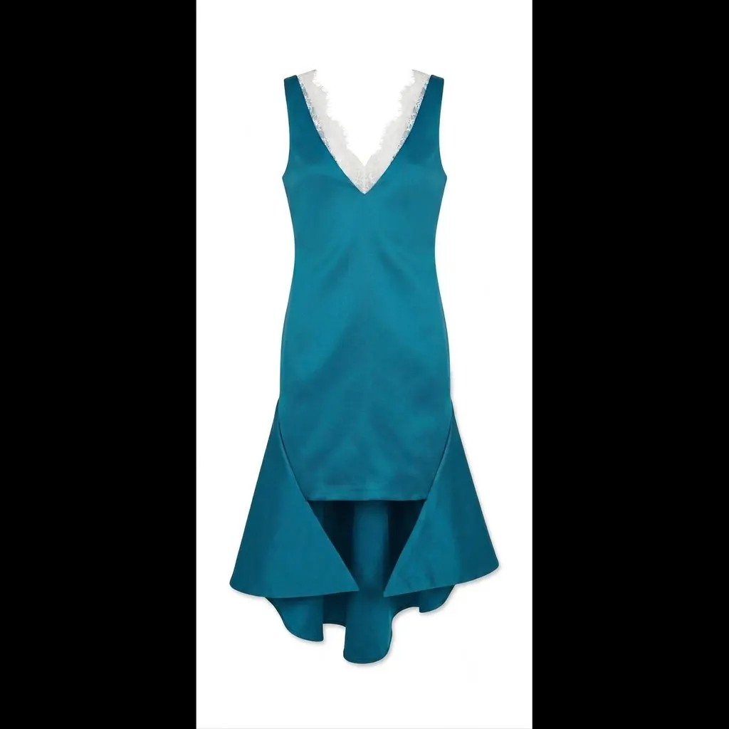 JW ANDERSON SS25 Runway 'Wrapped' Dress Blue Satin Never worn, with tag - Back View