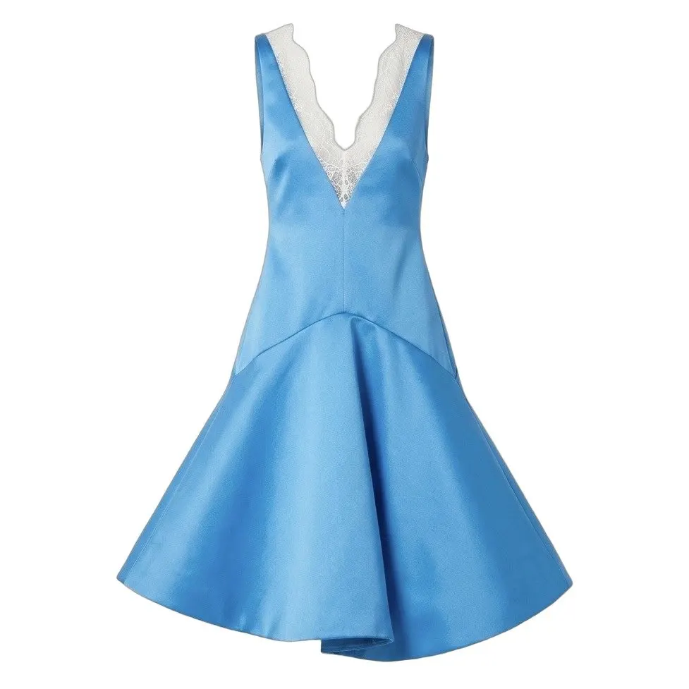 JW ANDERSON SS25 Runway 'Wrapped' Dress Blue Satin Never worn, with tag - Front View