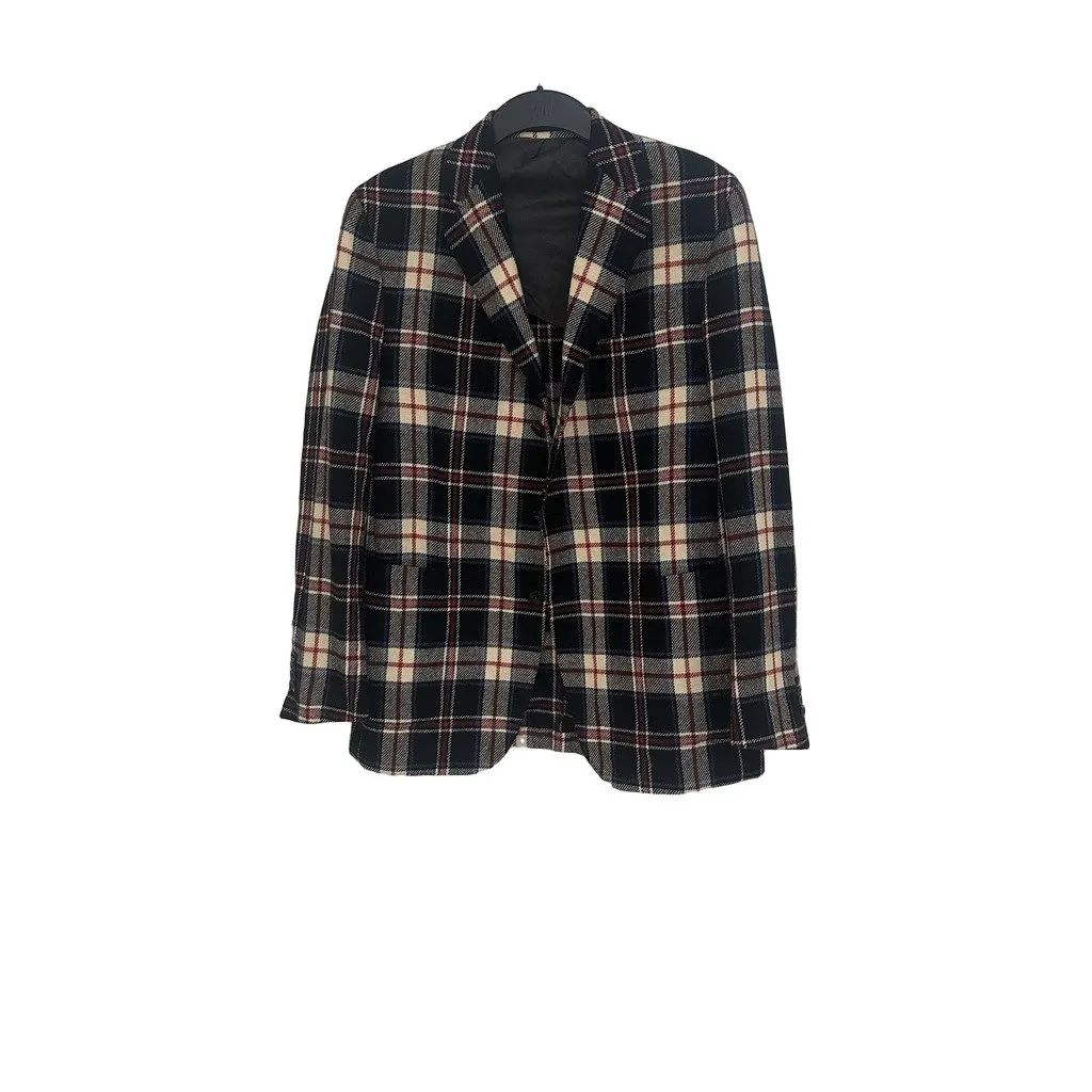 Boglioli BOGLIOLI Plaid Blazer • Size IT 50100% Wool • Made in ItalyExcellent condition Navy Wool Very good - Front View