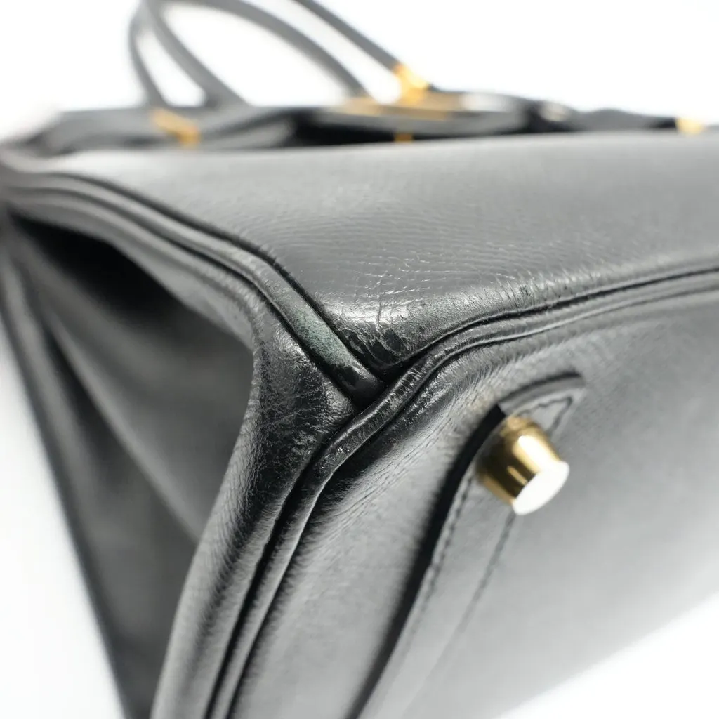 Hermès Birkin 30 Epsom Noir Stamp:Y(2020) Black Leather Fair - Box View