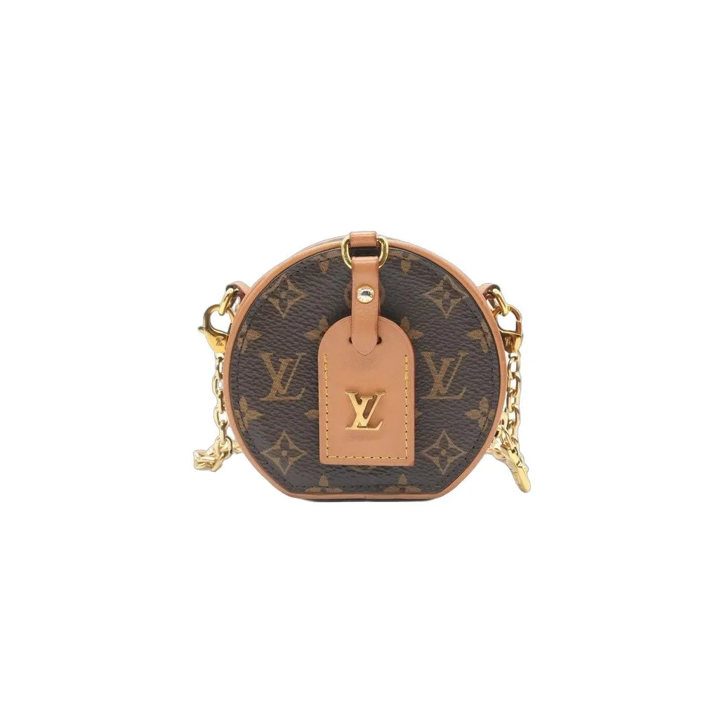 Louis Vuitton Monogram Boite Chapeau Crossbody Brown Canvas Good - Front View