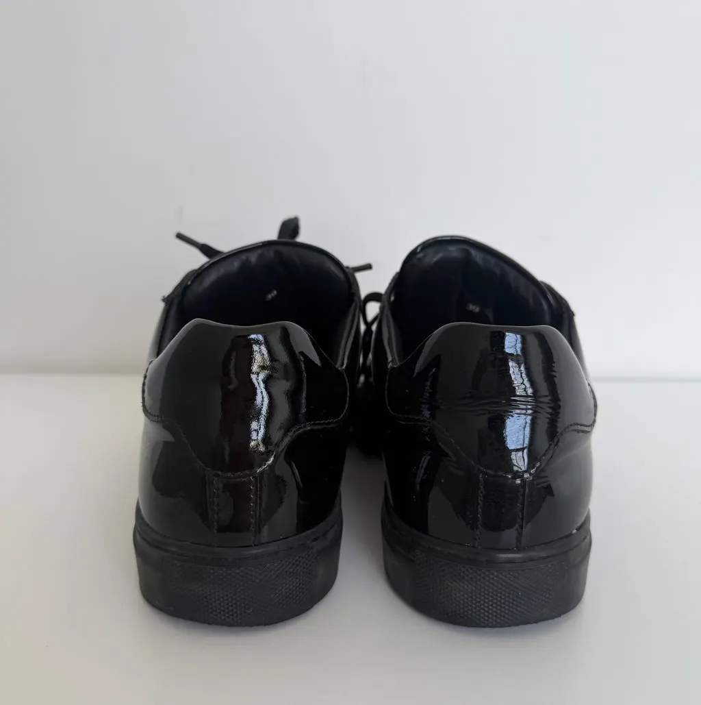Philipp Plein Philipp Plein Low-Top Patent Leather Sneakers Black Leather Very good - Back View