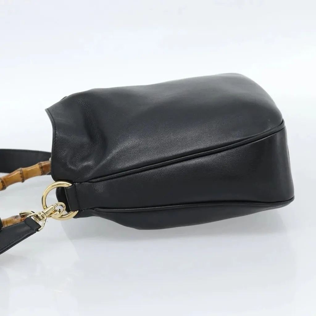 Gucci Hand bag Black Leather Good - Box View