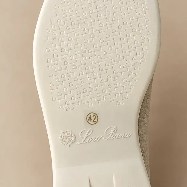 Loro Piana Summer Charms Walk Loafer Beige Fur Never worn - Back View