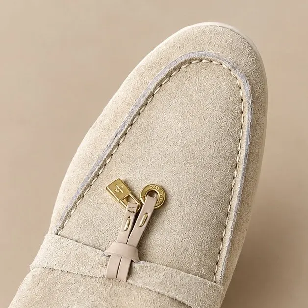 Loro Piana Summer Charms Walk Loafer Beige Fur Never worn - Inside View