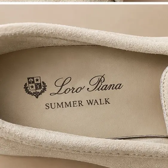 Loro Piana Summer Charms Walk Loafer Beige Fur Never worn - Model View