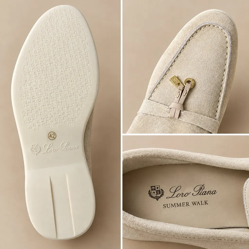 Loro Piana Summer Charms Walk Loafer Beige Fur Never worn - Box View