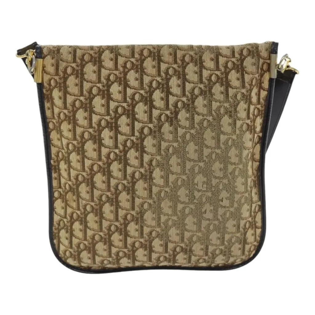 Dior Shoulder Bag Beige Canvas Good - Back View