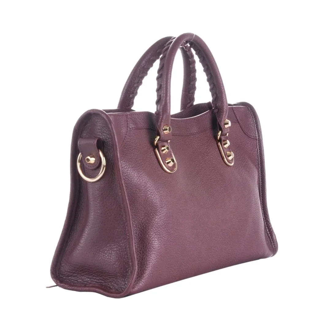 Balenciaga City Prune Purple Goat Leather Small Shoulder Bag Purple Leather Never worn - Inside View