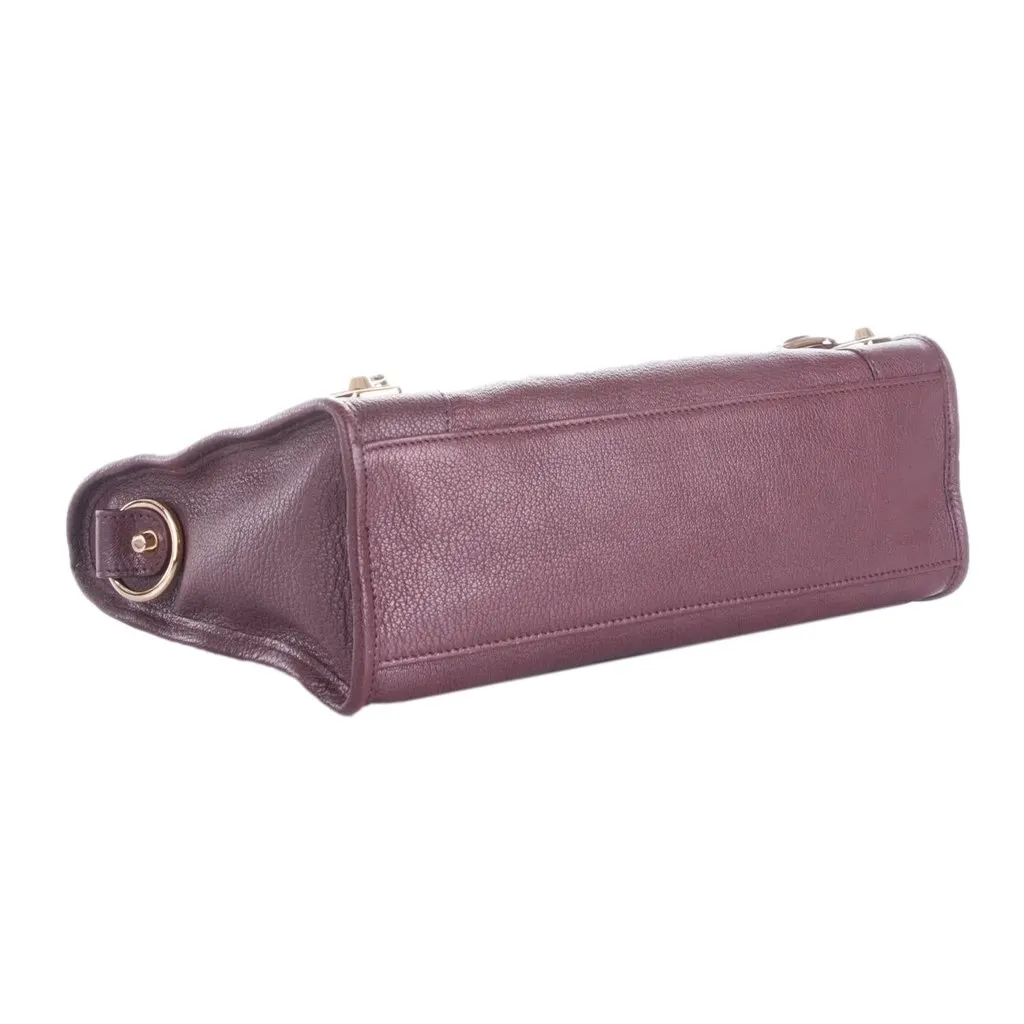 Balenciaga City Prune Purple Goat Leather Small Shoulder Bag Purple Leather Never worn - Model View