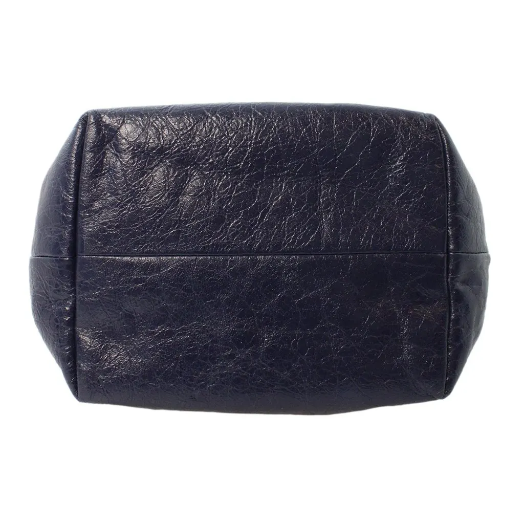 Balenciaga Arena Blue Lambskin Leather Flap Messenger Bag Black Leather Never worn - Model View