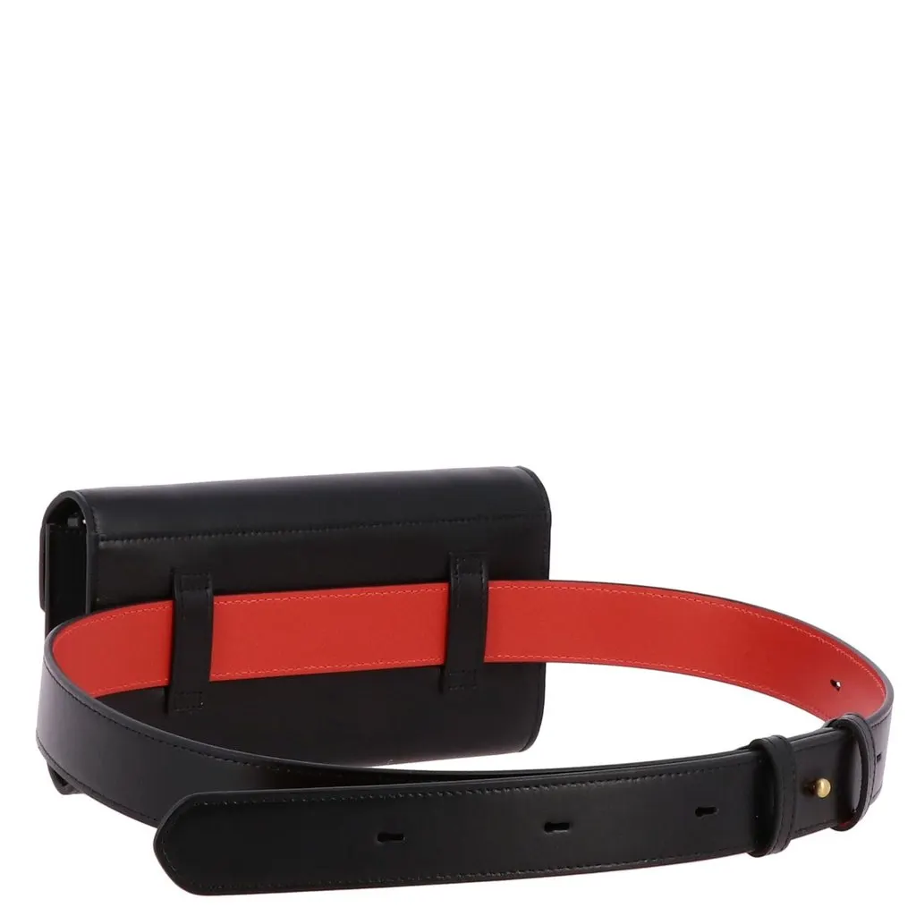 Christian Louboutin Christian Louboutin Elisa Black Paris Convertible Shoulder Belt Bag Black Leather Never worn - Inside View