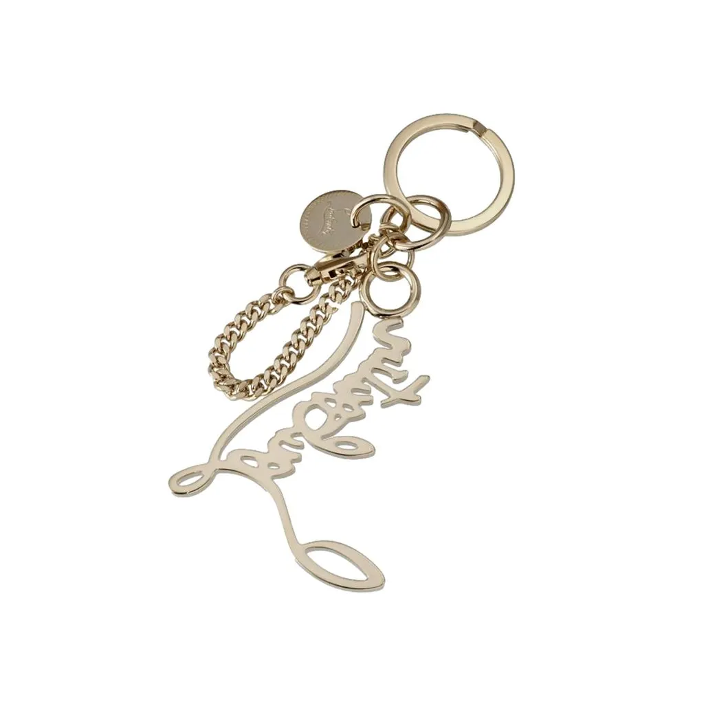 Christian Louboutin Christian Louboutin Logo Gold and Crystal Keyring Gold Never worn - Back View